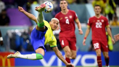 پایان : برزیل 2-0 صربستان ; ریچارلیسون فرشته نجات