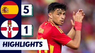 ویدیو: خلاصه بازی اسپانیا 5-1 ایرلند شمالی; کولاک پدری و یامال