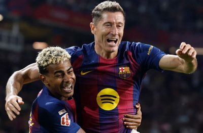 پایان: بارسلونا 2-1 رئال سوسیداد; لامین یامال بارسلونا را به صدر رساند!