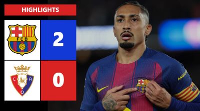 ویدیو: خلاصه بازی بارسلونا 2-0 اوساسونا; شب طوفانی رافینیا