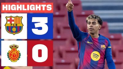 ویدیو: خلاصه بازی بارسلونا 3-0 مایورکا; ادامه کولاک یامال!