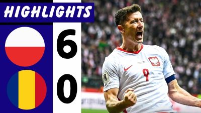ویدیو: خلاصه بازی لهستان 6-0 رومانی؛ هتریک لواندوفسکی در 38 سالگی!