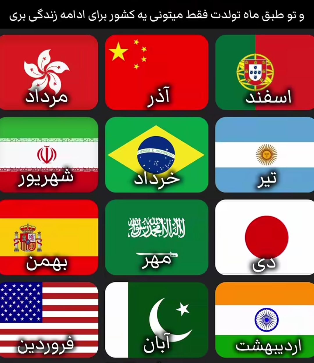 حامی بالده: 🖼️ #چالش با توجه به ماه زادروز تون بگید | بارسانیوز